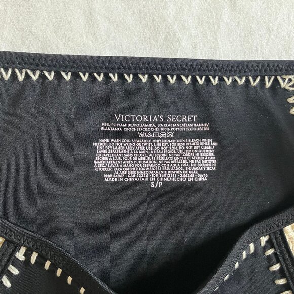 Victoria's Secret Black Crochet Bikini Set - Picture 3 of 4